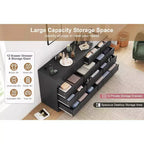 12 Drawers Dresser, 61 Large Drawers Black Dresser for Bedroom, Wood Dressers & Chest of Drawers for Bedroom, Living Room