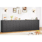 12 Drawers Dresser, 61 Large Drawers Black Dresser for Bedroom, Wood Dressers & Chest of Drawers for Bedroom, Living Room