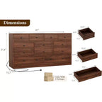 12 Drawers Dresser, 61 Large Drawers Black Dresser for Bedroom, Wood Dressers & Chest of Drawers for Bedroom, Living Room