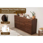 12 Drawers Dresser, 61 Large Drawers Black Dresser for Bedroom, Wood Dressers & Chest of Drawers for Bedroom, Living Room