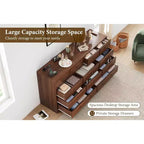 12 Drawers Dresser, 61 Large Drawers Black Dresser for Bedroom, Wood Dressers & Chest of Drawers for Bedroom, Living Room