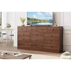 12 Drawers Dresser, 61 Large Drawers Black Dresser for Bedroom, Wood Dressers & Chest of Drawers for Bedroom, Living Room
