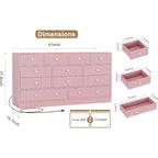 12 Drawers Dresser, 61 Large Drawers Black Dresser for Bedroom, Wood Dressers & Chest of Drawers for Bedroom, Living Room