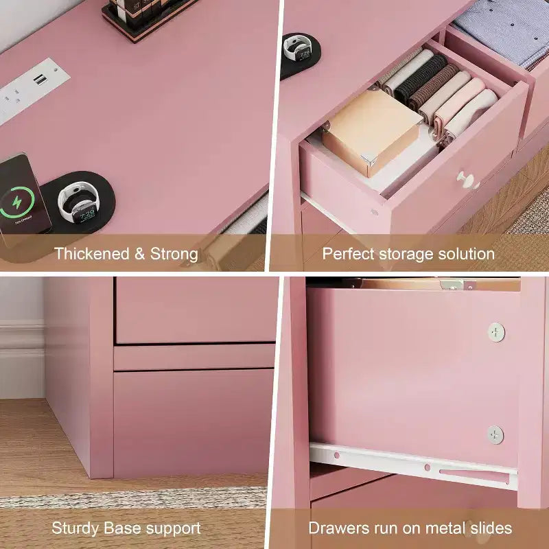 12 Drawers Dresser, 61 Large Drawers Black Dresser for Bedroom, Wood Dressers & Chest of Drawers for Bedroom, Living Room