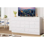 12 Drawers Dresser, 61 Large Drawers Black Dresser for Bedroom, Wood Dressers & Chest of Drawers for Bedroom, Living Room