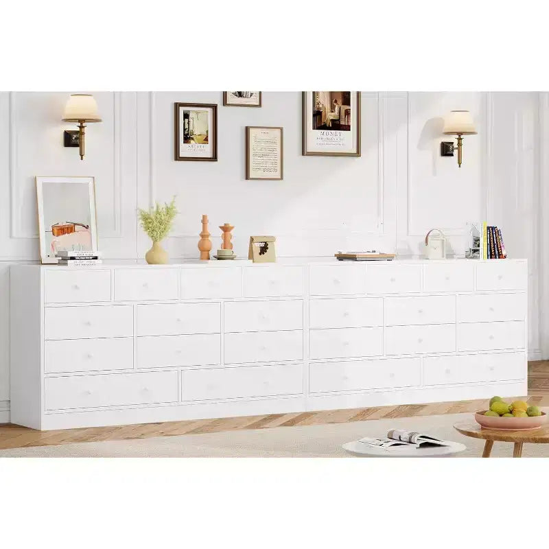 12 Drawers Dresser, 61 Large Drawers Black Dresser for Bedroom, Wood Dressers & Chest of Drawers for Bedroom, Living Room