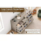 12 Drawers Dresser, 61 Large Drawers Black Dresser for Bedroom, Wood Dressers & Chest of Drawers for Bedroom, Living Room