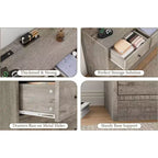 12 Drawers Dresser, 61 Large Drawers Black Dresser for Bedroom, Wood Dressers & Chest of Drawers for Bedroom, Living Room