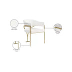 Meridian Furniture, Sedia da pranzo Madelyn in velluto, Set da 2