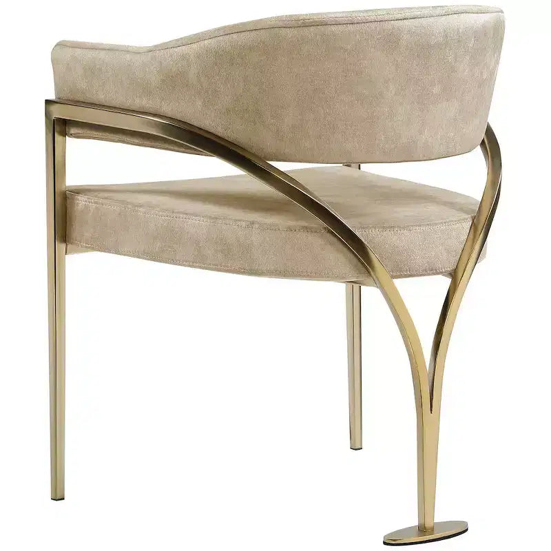 Meridian Furniture, Sedia da pranzo Madelyn in velluto, Set da 2