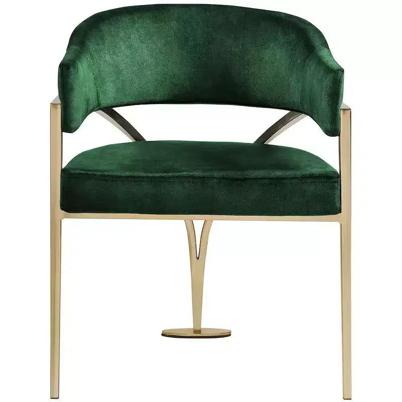 Meridian Furniture, Sedia da pranzo Madelyn in velluto, Set da 2