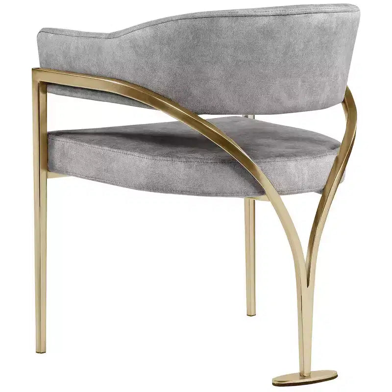 Meridian Furniture, Sedia da pranzo Madelyn in velluto, Set da 2