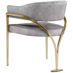 Meridian Furniture, Sedia da pranzo Madelyn in velluto, Set da 2