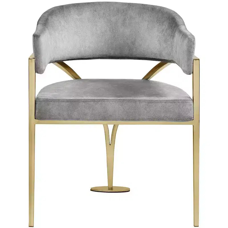 Meridian Furniture, Sedia da pranzo Madelyn in velluto, Set da 2