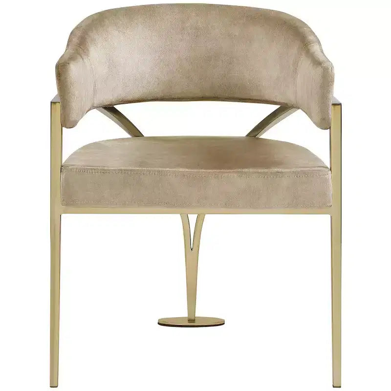 Meridian Furniture, Sedia da pranzo Madelyn in velluto, Set da 2