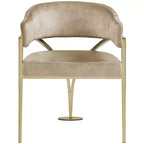 Meridian Furniture, Sedia da pranzo Madelyn in velluto, Set da 2