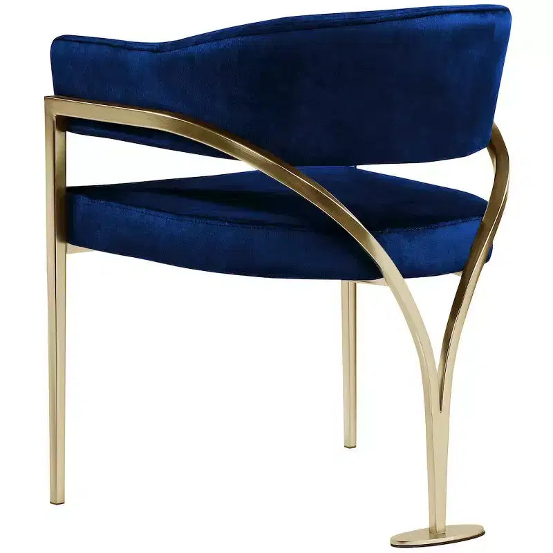Meridian Furniture, Sedia da pranzo Madelyn in velluto, Set da 2