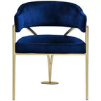 Meridian Furniture, Sedia da pranzo Madelyn in velluto, Set da 2