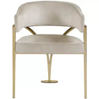 Meridian Furniture, Sedia da pranzo Madelyn in velluto, Set da 2