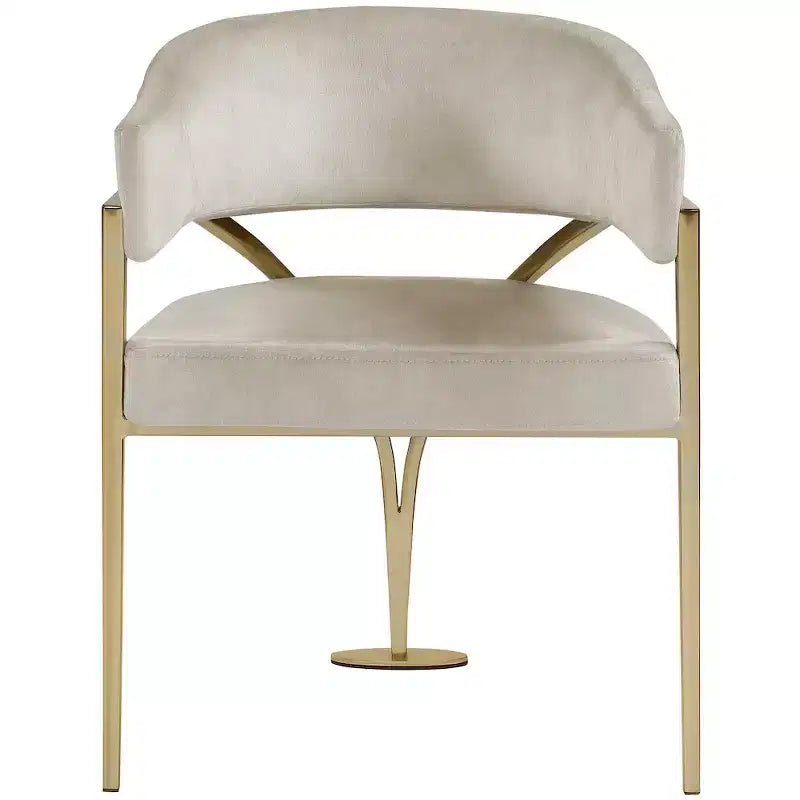 Meridian Furniture, Sedia da pranzo Madelyn in velluto, Set da 2