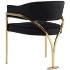 Meridian Furniture, Sedia da pranzo Madelyn in velluto, Set da 2
