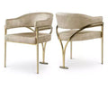 Meridian Furniture,Madelyn Velvet Dining Chair, Set of 2