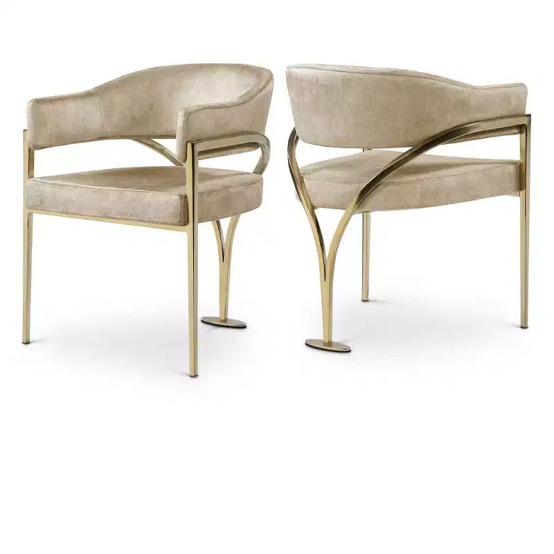 Meridian Furniture,Madelyn Velvet Dining Chair, Set of 2