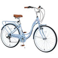 Bicicletta da donna Zeus & Ruta 24 pollici con 7 velocità e telaio in acciaio