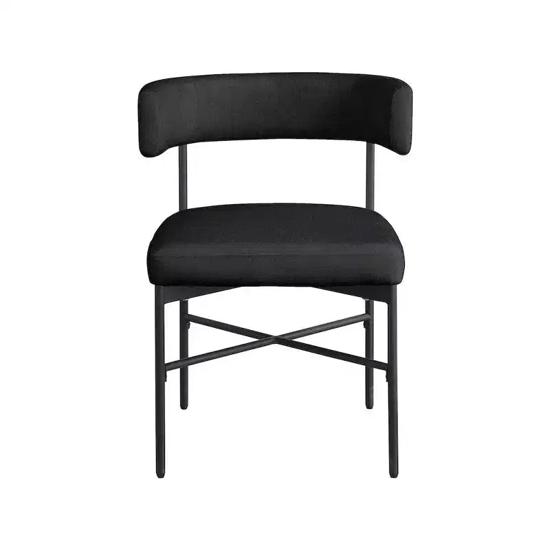 Meridian Furniture,Rivage Durable Linen Textured Fabric Dining Chair, Set of 2