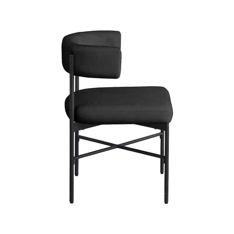 Meridian Furniture,Rivage Durable Linen Textured Fabric Dining Chair, Set of 2