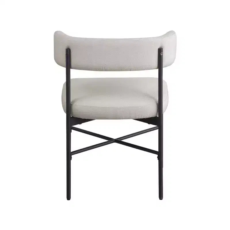 Meridian Furniture,Rivage Durable Linen Textured Fabric Dining Chair, Set of 2