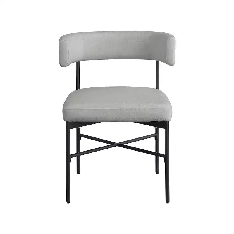 Meridian Furniture,Rivage Durable Linen Textured Fabric Dining Chair, Set of 2