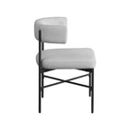 Meridian Furniture,Rivage Durable Linen Textured Fabric Dining Chair, Set of 2