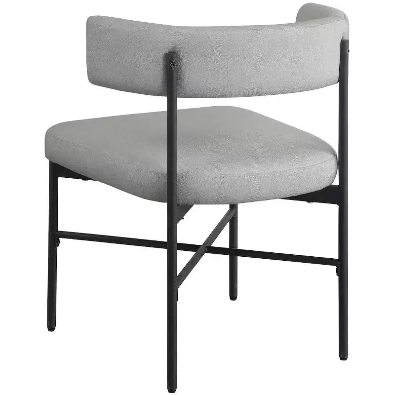 Meridian Furniture,Rivage Durable Linen Textured Fabric Dining Chair, Set of 2