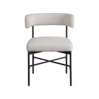 Meridian Furniture,Rivage Durable Linen Textured Fabric Dining Chair, Set of 2