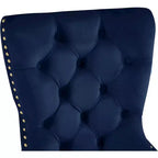 Meridian Furniture, Sedie da pranzo Carmen in velluto blu navy, set da 2