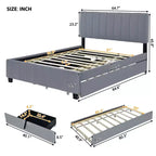 Letto imbottito Queen size con sistema di sollevamento idraulico e vano contenitore - Beige