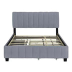 Letto imbottito Queen size con sistema di sollevamento idraulico e vano contenitore - Beige
