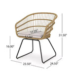 MAYEERTY Set of 2 Chairs With 2 Soft Cushions Versatile Seating for Living Room Bedroom