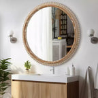 Maxax Wood Flat Wall Mirror