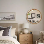 Maxax Wood Flat Wall Mirror