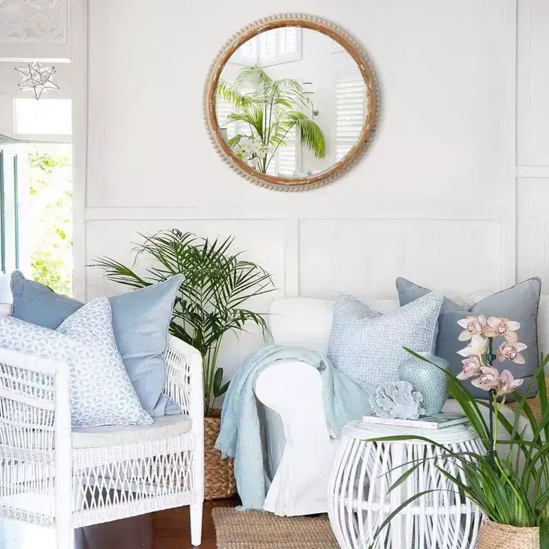 Maxax Wood Flat Wall Mirror