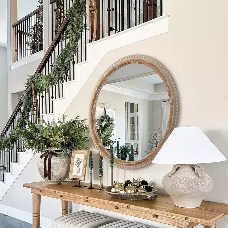 Maxax Wood Flat Wall Mirror