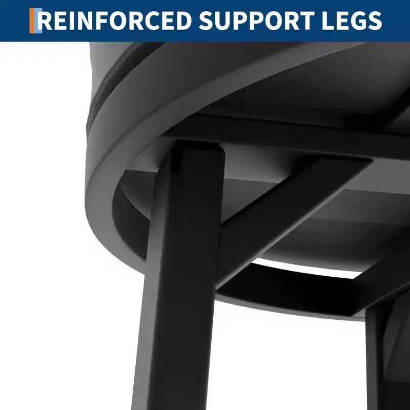 Sgabelli da bar girevoli da 30" (76 cm) set da 4 con poggiapiedi, moderni sgabelli da bancone con rivestimento in pelle PU e struttura in metallo, sgabelli da bar rotondi senza schienale