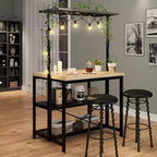 42 Kitchen Island - Microwave Stand & Baker's Rack with 3-Tier Storage Shelves, 5 Hooks & Removable Top (Natural)