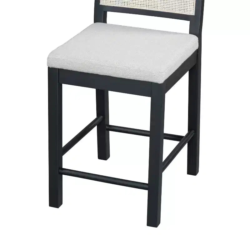 Christopher Knight Home Kinich Boho Rubberwood Rattan Upholstered Counter Stools (Set of 2)