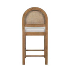 Christopher Knight Home Kinich Boho Rubberwood Rattan Upholstered Counter Stools (Set of 2)
