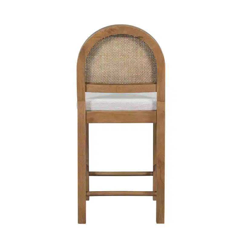 Christopher Knight Home Kinich Boho Rubberwood Rattan Upholstered Counter Stools (Set of 2)