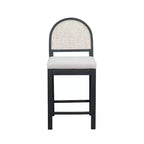 Christopher Knight Home Kinich Boho Rubberwood Rattan Upholstered Counter Stools (Set of 2)