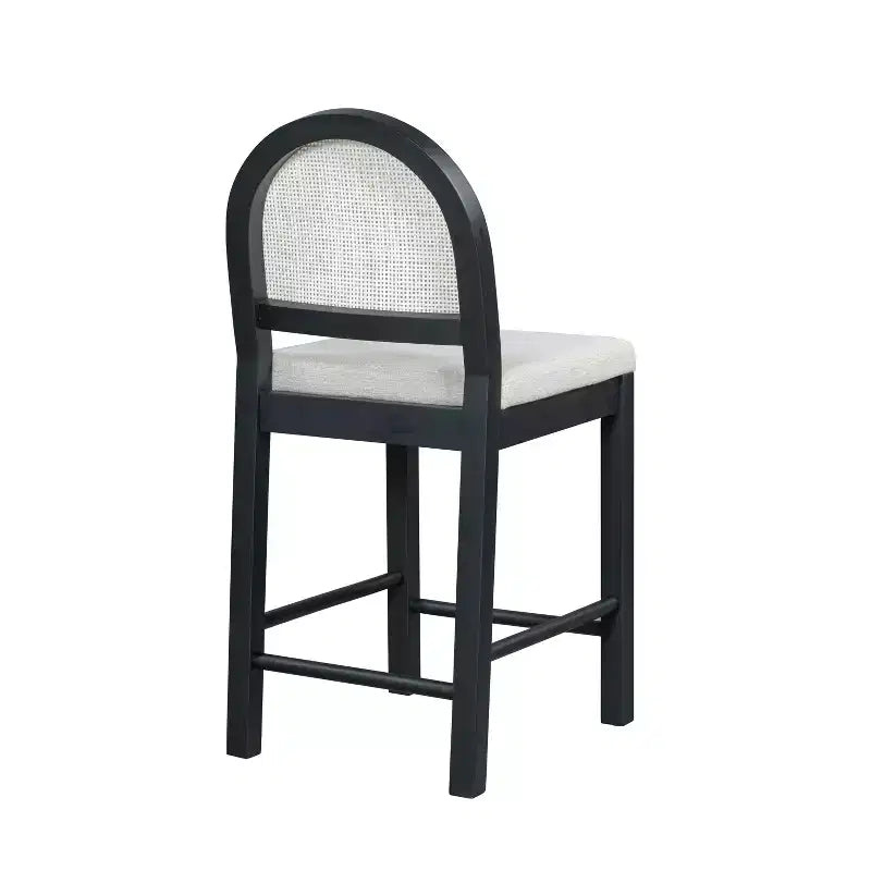 Christopher Knight Home Kinich Boho Rubberwood Rattan Upholstered Counter Stools (Set of 2)